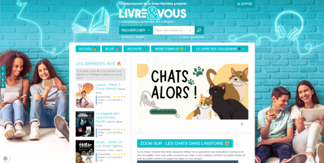 La page d'accueil de Livre & vous