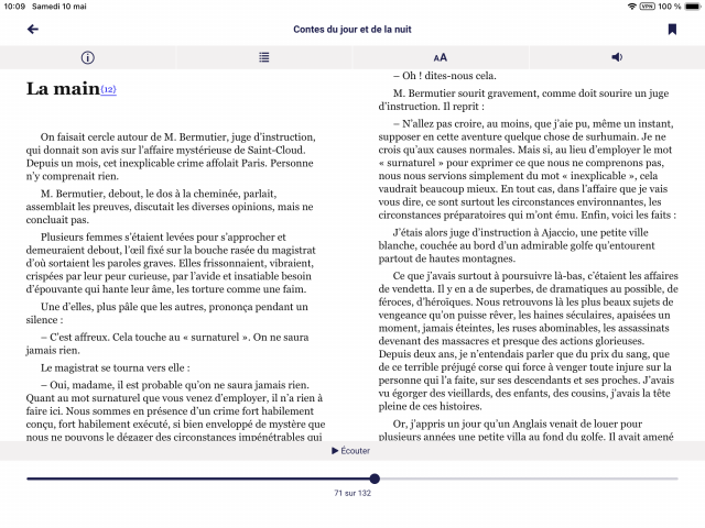 Les premières pages de La Main sur Baobab
