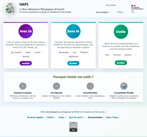 page d'accueil de HAPI V3