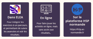 Utilisation possible des activités NOLEJ dans ELEA, en ligne ou sur la plateforme de mutualisation.