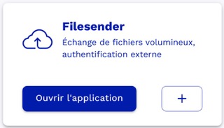 Ouvrir l'application Filesender