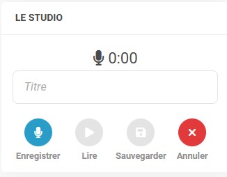 Commandes du dictaphone ENT